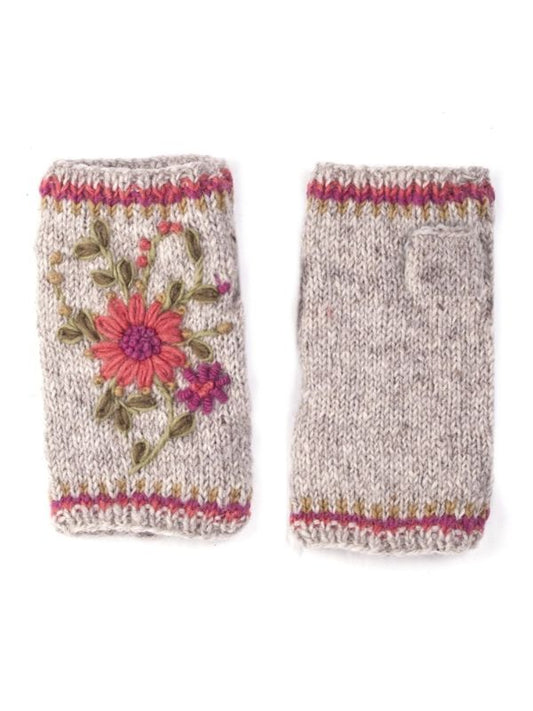 Olivia Handwarmers in Natural - mittens photo