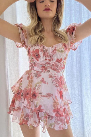 ONE AND ONLY COLLECTIVE Floral Ruffle Tiered Romper - SwagglyLife Home & Fashion