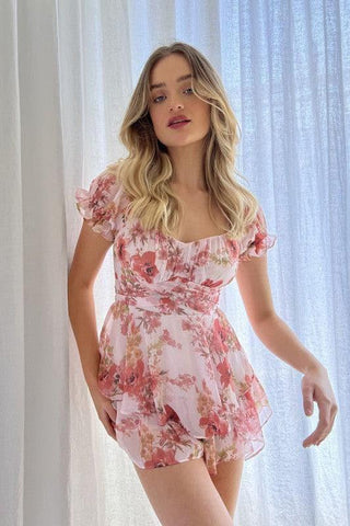 ONE AND ONLY COLLECTIVE Floral Ruffle Tiered Romper - SwagglyLife Home & Fashion