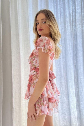 ONE AND ONLY COLLECTIVE Floral Ruffle Tiered Romper - SwagglyLife Home & Fashion