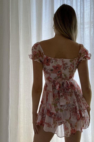 ONE AND ONLY COLLECTIVE Floral Ruffle Tiered Romper - SwagglyLife Home & Fashion