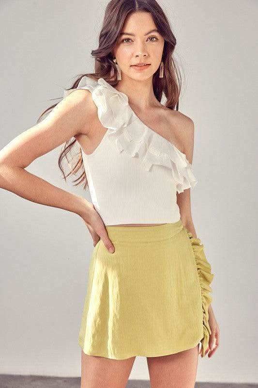 ONE SHOULDER KNIT TOP - SwagglyLife Home & Fashion