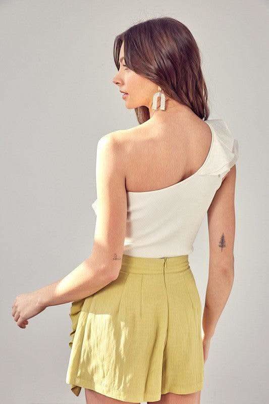 ONE SHOULDER KNIT TOP - SwagglyLife Home & Fashion