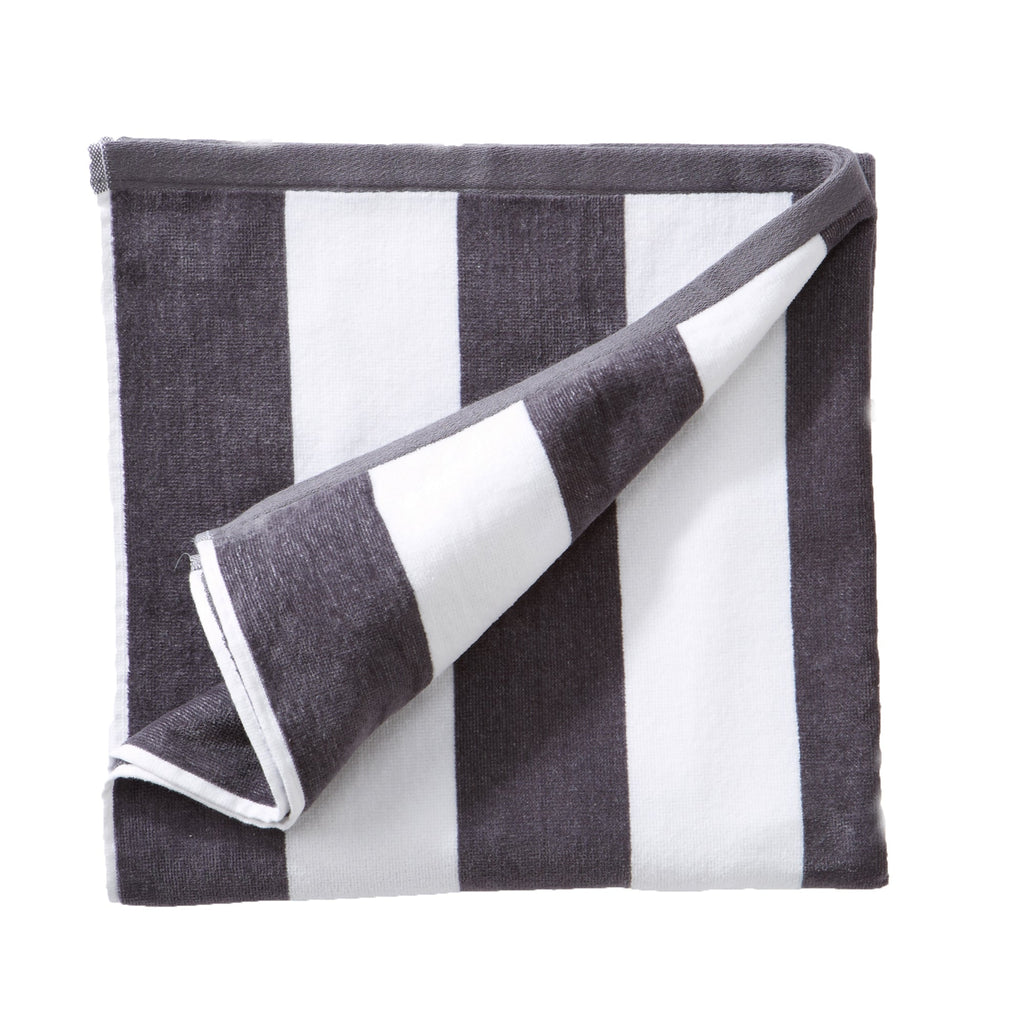 Cotton Velour Cabana Stripe Beach Towel - Novia Collection - 4 Pack- 35" x 70" Red