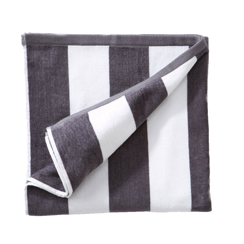 Cotton Velour Cabana Stripe Beach Towel - Novia Collection - 4 Pack- 35" x 70" Red