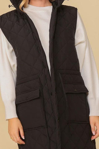 Oversized Quilted Midi Jacket - SwagglyLife Home & Fashion