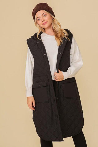 Oversized Quilted Midi Jacket - SwagglyLife Home & Fashion