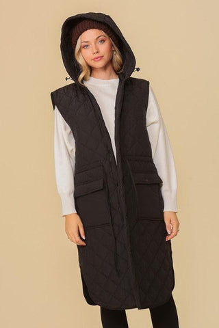 Oversized Quilted Midi Jacket - SwagglyLife Home & Fashion