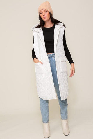 Oversized Quilted Midi Jacket - SwagglyLife Home & Fashion