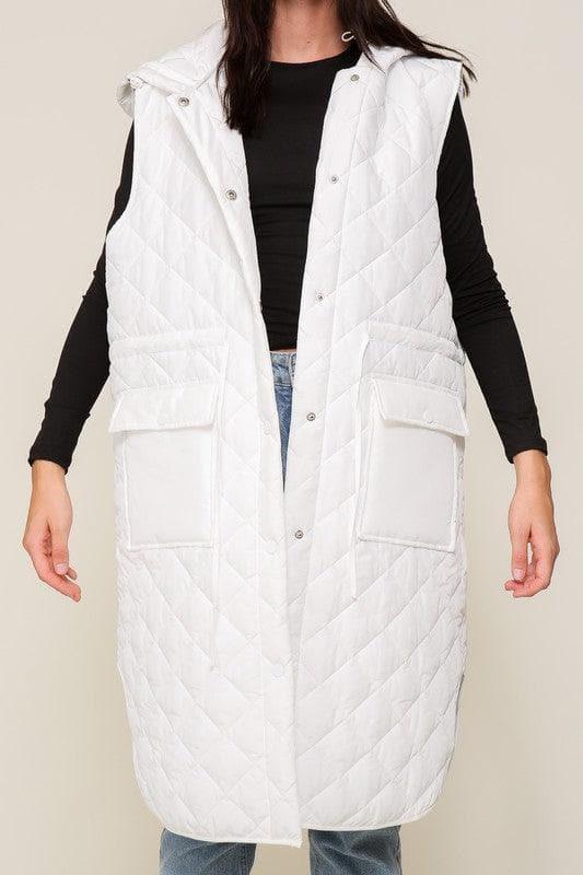 Oversized Quilted Midi Jacket - SwagglyLife Home & Fashion