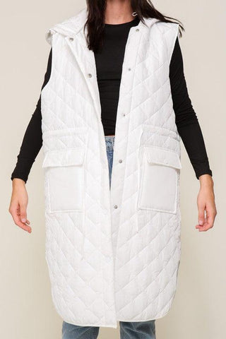 Oversized Quilted Midi Jacket - SwagglyLife Home & Fashion