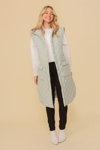 Oversized Quilted Midi Jacket - SwagglyLife Home & Fashion