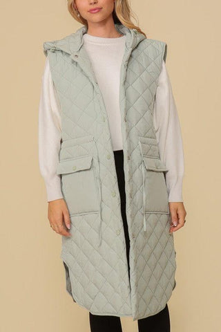 Oversized Quilted Midi Jacket - SwagglyLife Home & Fashion