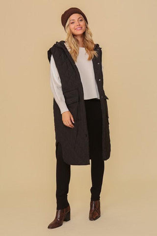Oversized Quilted Midi Jacket - SwagglyLife Home & Fashion