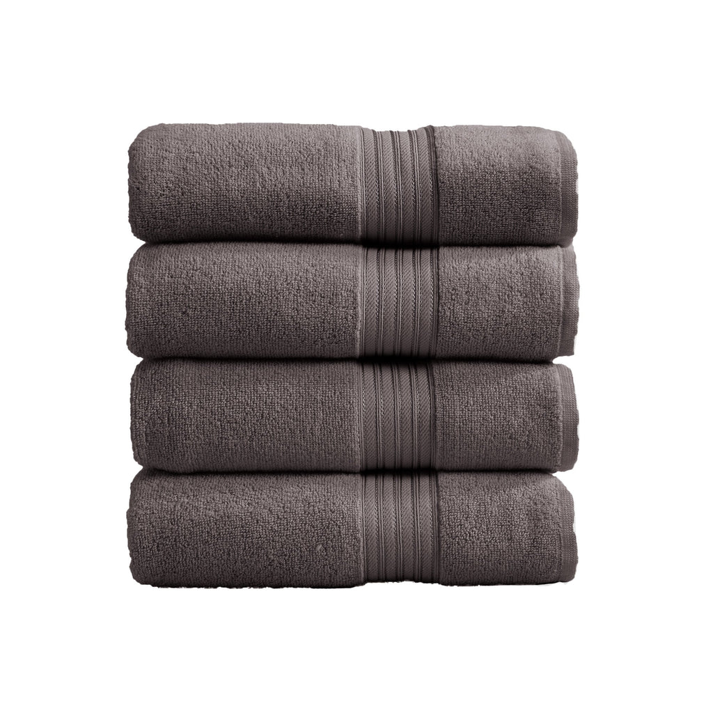 Cotton Terry Bath Towel Set - Cooper Collection in Bath Towel (Pack of 4) Dark Grey - photo
