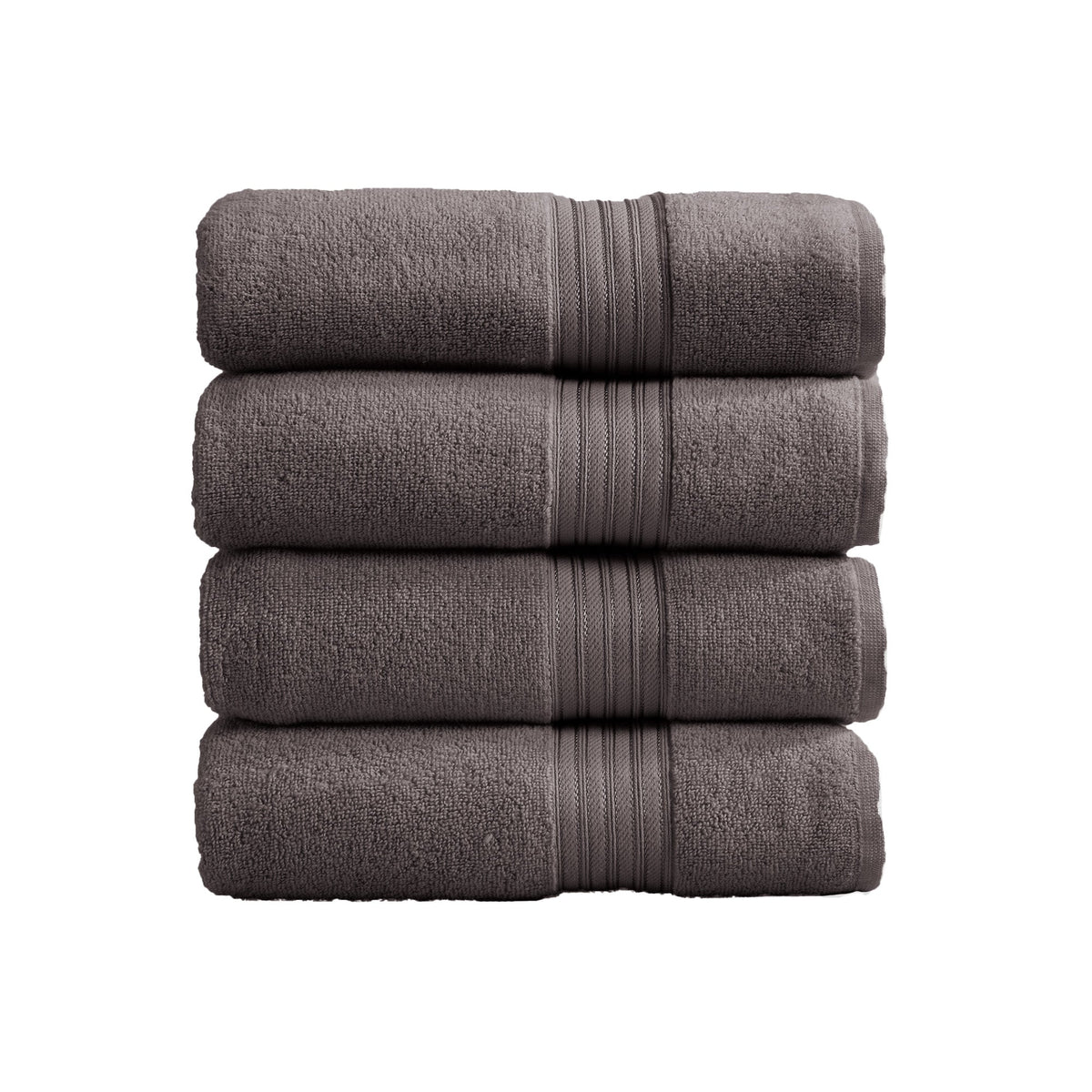 Cotton Terry Bath Towel Set - Cooper Collection in Bath Towel (Pack of 4) Dark Grey - photo