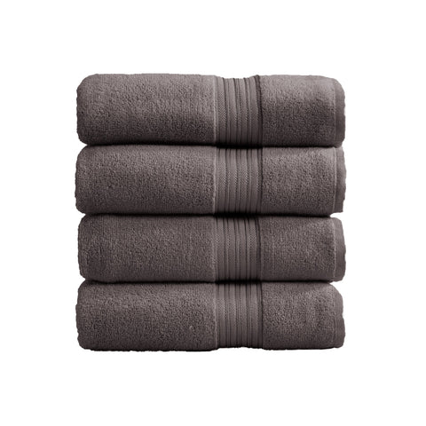 Cotton Terry Bath Towel Set - Cooper Collection in Bath Towel (Pack of 4) Dark Grey - photo