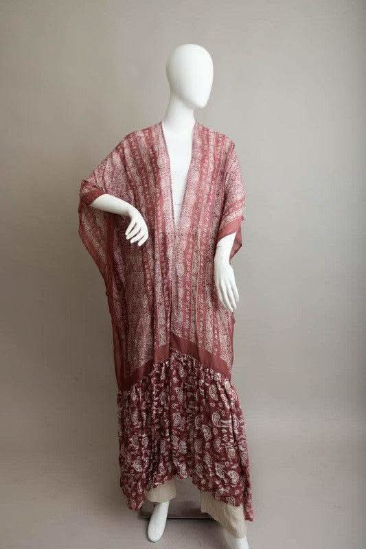 Paisley Tapestry Free Flow Kimono - SwagglyLife Home & Fashion