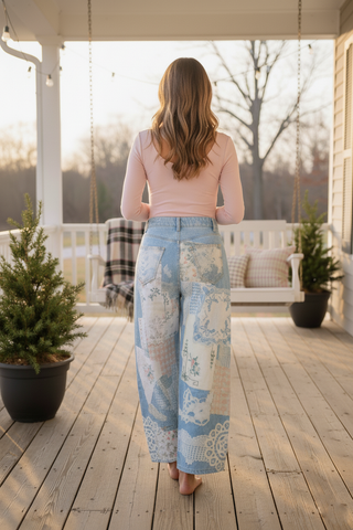 Emily Ann: Petticoat Patch Barrel Leg Jeans in - photo
