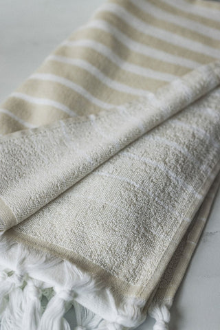 Paradise Stripe Turkish Towels – Vibrant Colors, Dual-Sided Design, Organic Turkish Cotton, 39”x70” in - Beach Towel photo