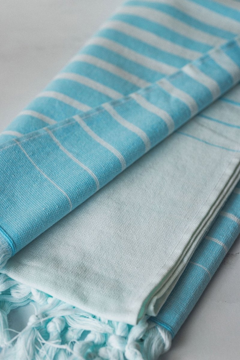 Paradise Stripe Turkish Towels – Vibrant Colors, Dual-Sided Design, Organic Turkish Cotton, 39”x70” in - Beach Towel photo