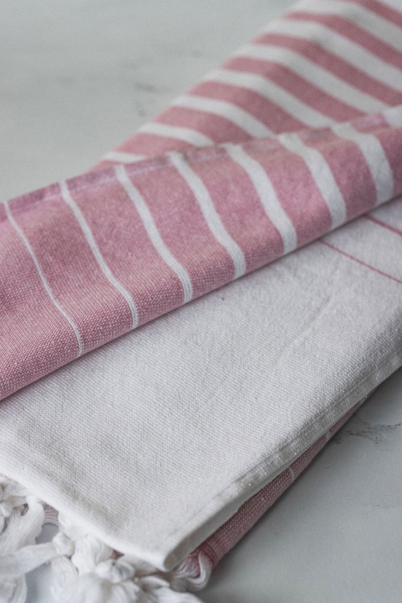 Paradise Stripe Turkish Towels – Vibrant Colors, Dual-Sided Design, Organic Turkish Cotton, 39”x70” in - Beach Towel photo