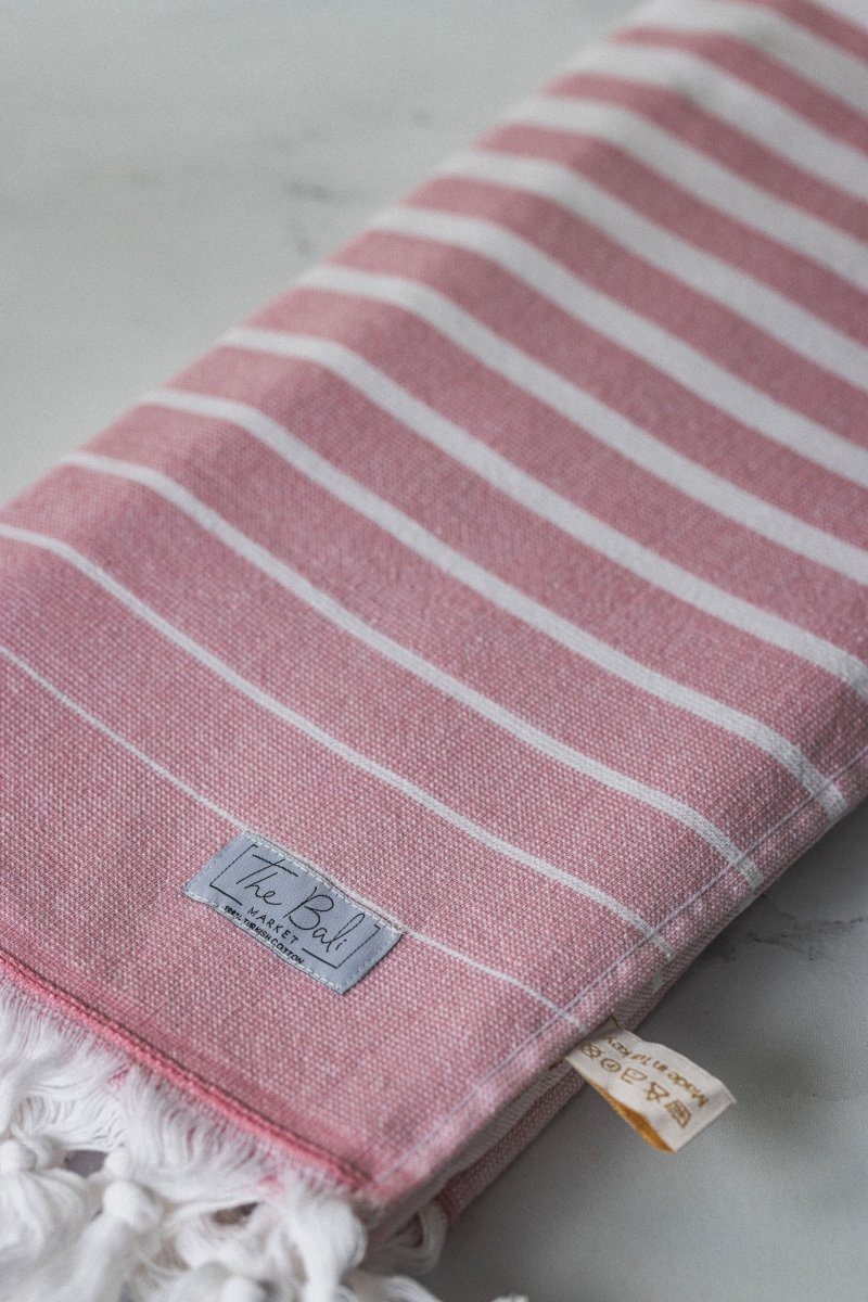 Paradise Stripe Turkish Towels – Vibrant Colors, Dual-Sided Design, Organic Turkish Cotton, 39”x70” in - Beach Towel photo