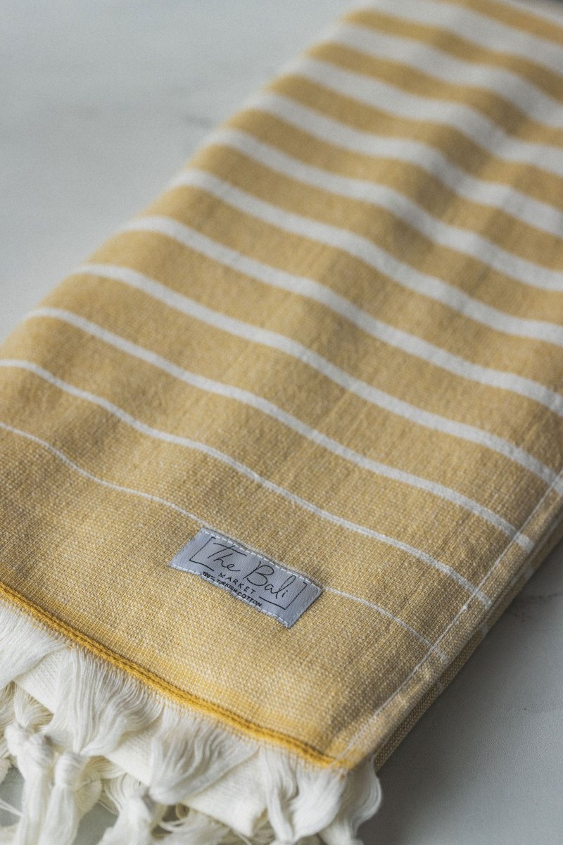 Paradise Stripe Turkish Towels – Vibrant Colors, Dual-Sided Design, Organic Turkish Cotton, 39”x70” in - Beach Towel photo