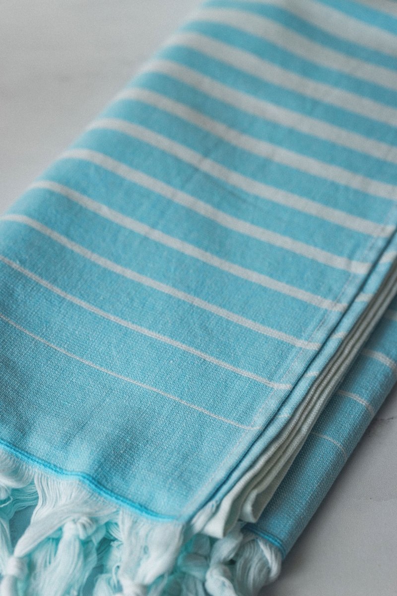 Paradise Stripe Turkish Towels – Vibrant Colors, Dual-Sided Design, Organic Turkish Cotton, 39”x70” in - Beach Towel photo