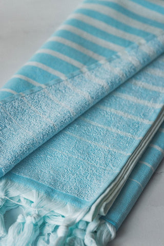 Paradise Stripe Turkish Towels – Vibrant Colors, Dual-Sided Design, Organic Turkish Cotton, 39”x70” in - Beach Towel photo