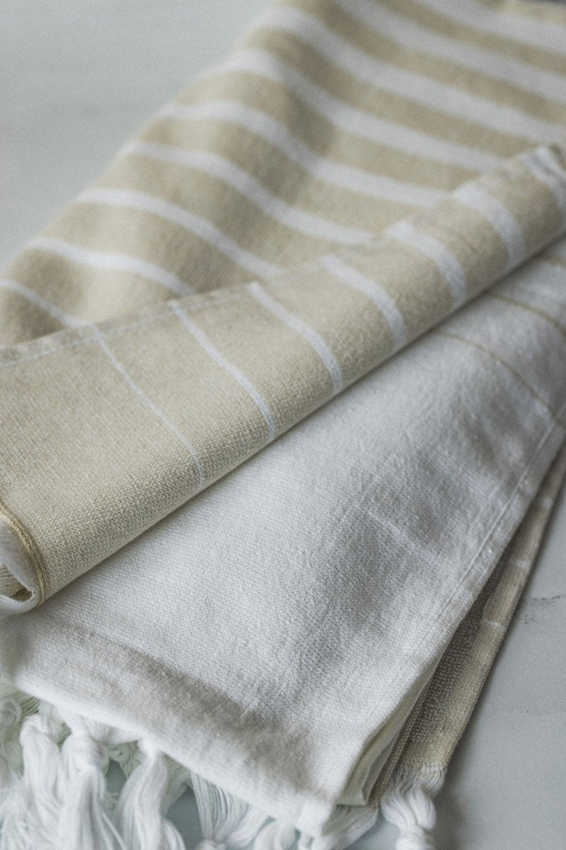 Paradise Stripe Turkish Towels – Vibrant Colors, Dual-Sided Design, Organic Turkish Cotton, 39”x70” in - Beach Towel photo