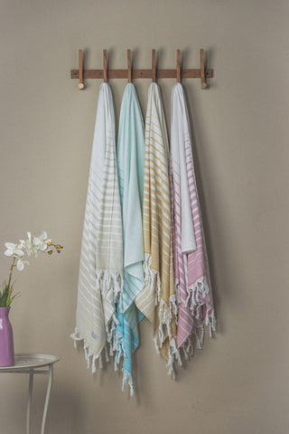 Paradise Stripe Turkish Towels – Vibrant Colors, Dual-Sided Design, Organic Turkish Cotton, 39”x70” in - Beach Towel photo
