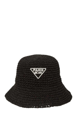 PARIS Embroidery Straw Bucket Hat - SwagglyLife Home & Fashion