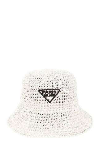 PARIS Embroidery Straw Bucket Hat - SwagglyLife Home & Fashion