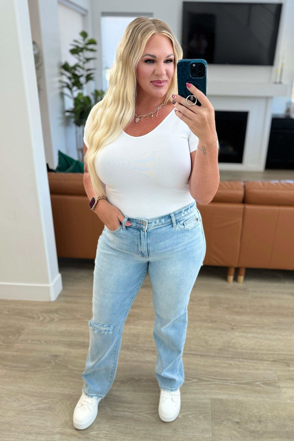 Parker High Rise 90's Straight Jeans in - Womens photo
