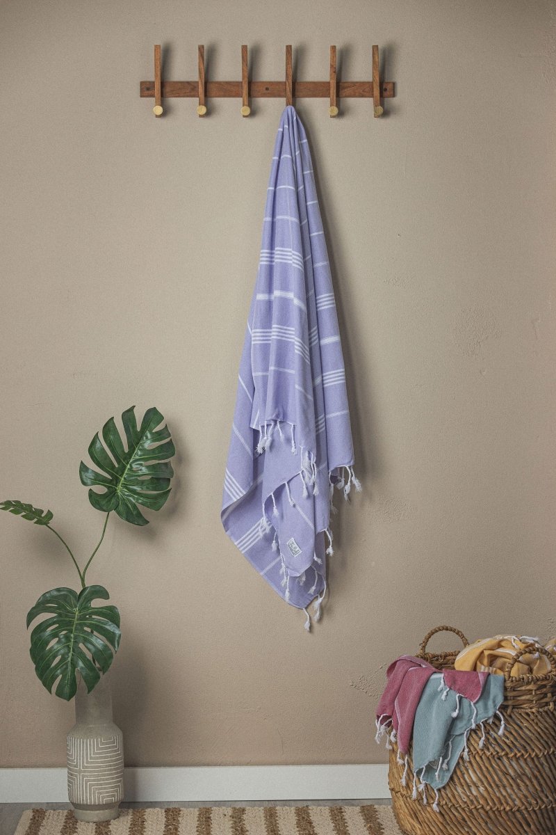Perfect Classic Towel Collection – 40”x70” Lightweight Organic Turkish Cotton Towels in Lilac - Beach Towel photo