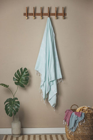Perfect Classic Towel Collection – 40”x70” Lightweight Organic Turkish Cotton Towels in Ice Blue - Beach Towel photo