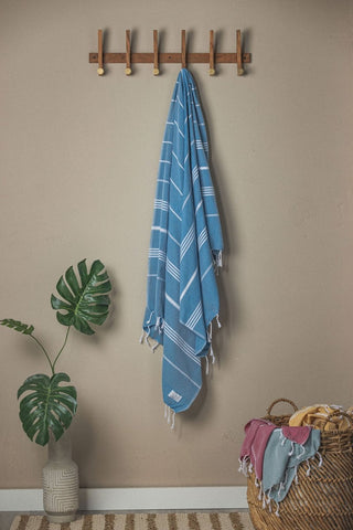 Perfect Classic Towel Collection – 40”x70” Lightweight Organic Turkish Cotton Towels in Ocean - Beach Towel photo