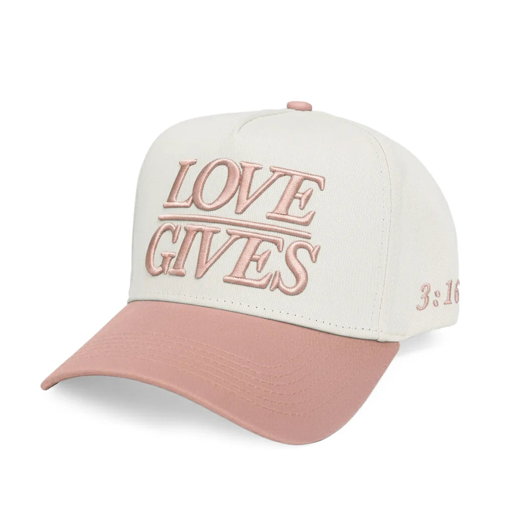 LOVE GIVES Hat in 1820 Blush Pink - Merch photo