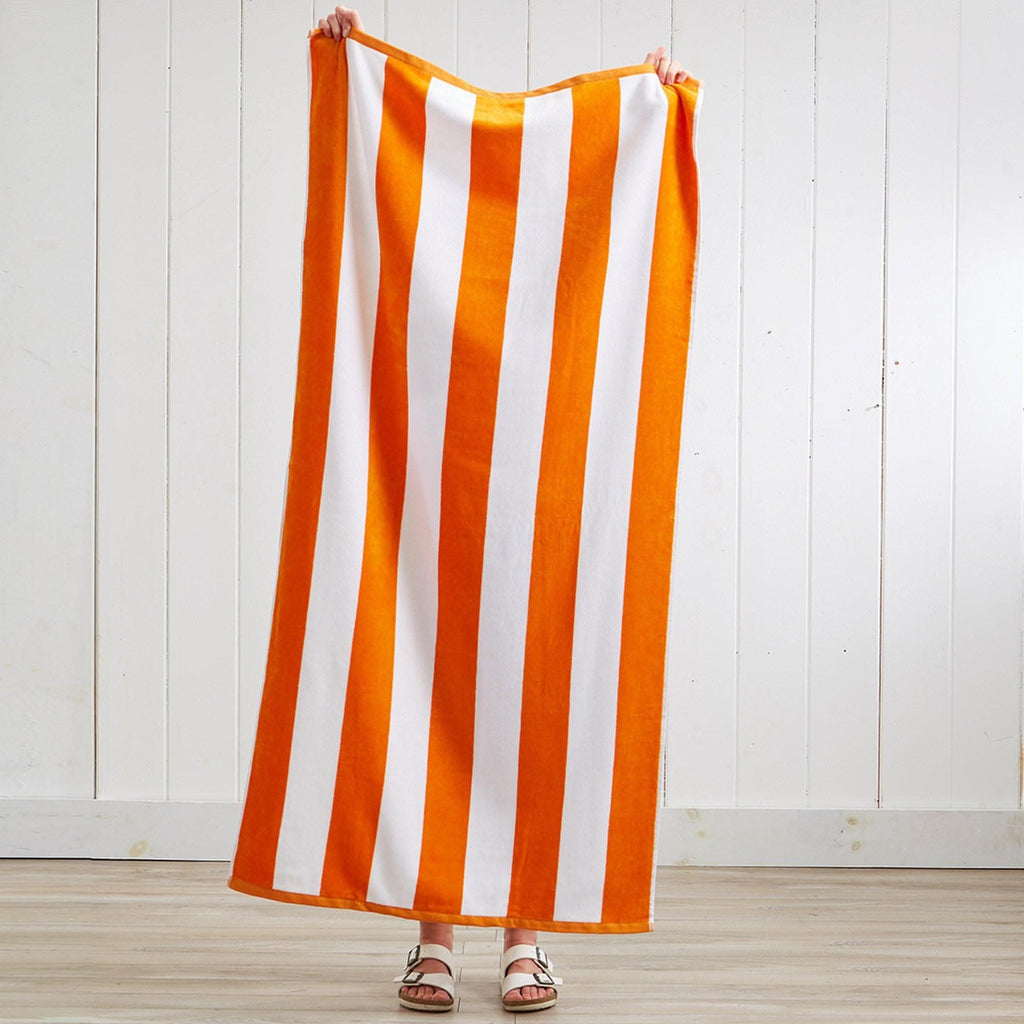 Cotton Velour Cabana Stripe Beach Towel - Novia Collection - SwagglyLife Home & Fashion