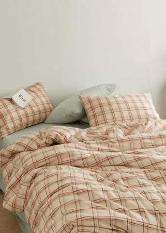 Ever Lasting Plaid Bedding Set / Blue + Mustard in - Bedding Set photo