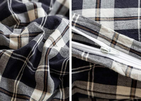 Ever Lasting Plaid Bedding Set / Blue + Mustard in - Bedding Set photo