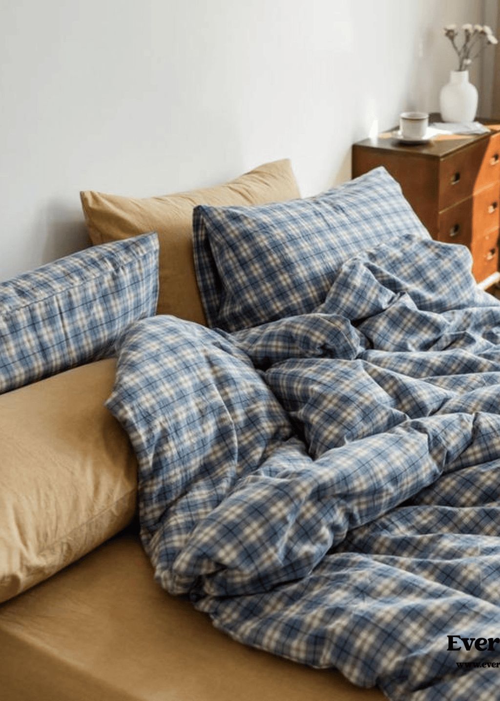 Plaid Bedding Set / Yellow + Mint Green in - Bedding Set photo
