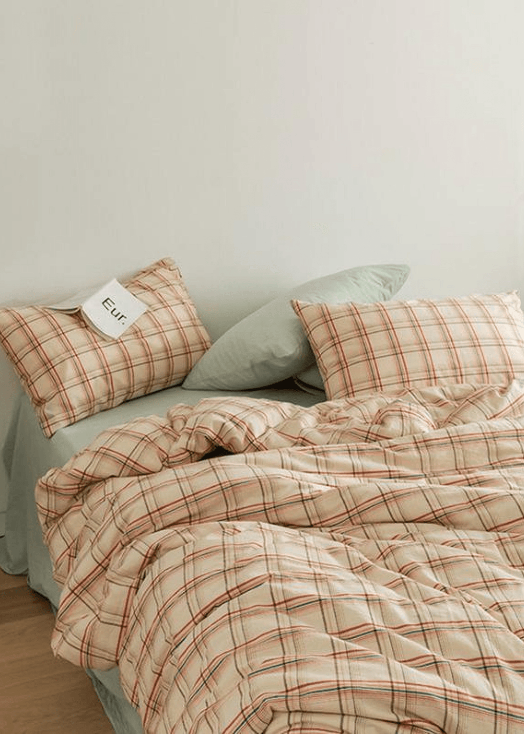 Plaid Bedding Set / Yellow + Mint Green in - Bedding Set photo