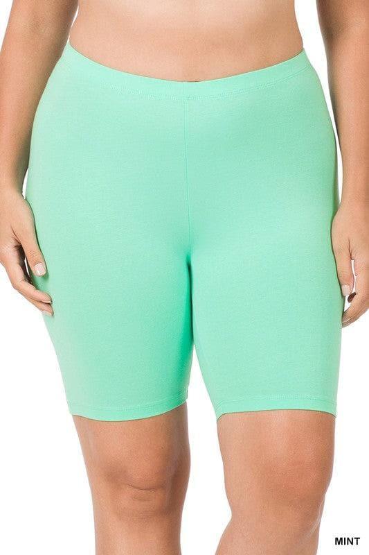 Plus Premium Cotton Biker Shorts - SwagglyLife Home & Fashion