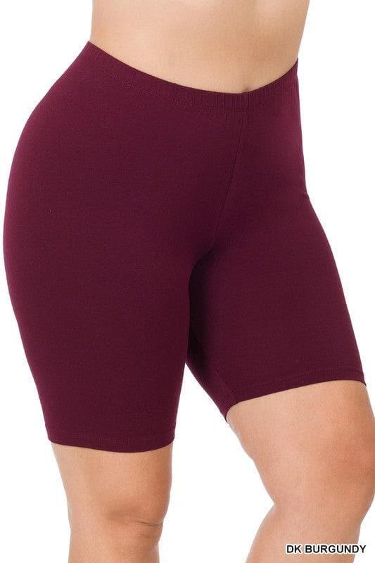 Plus Premium Cotton Biker Shorts - SwagglyLife Home & Fashion