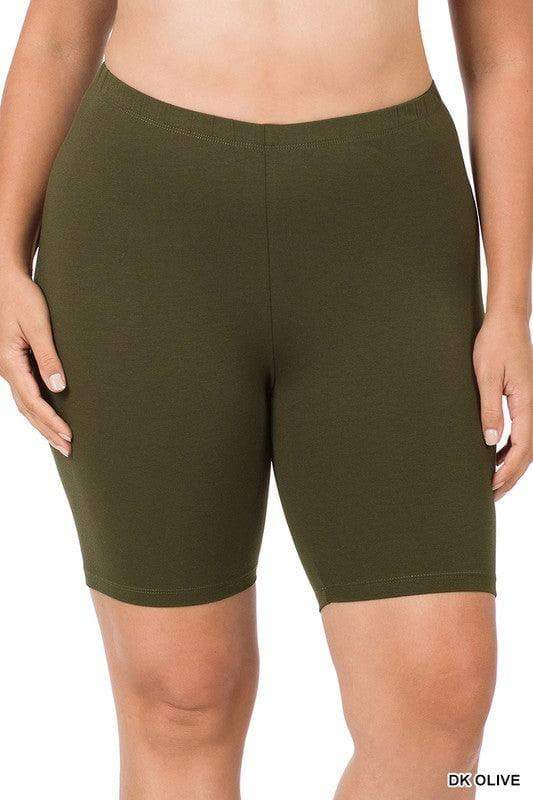 Plus Premium Cotton Biker Shorts - SwagglyLife Home & Fashion