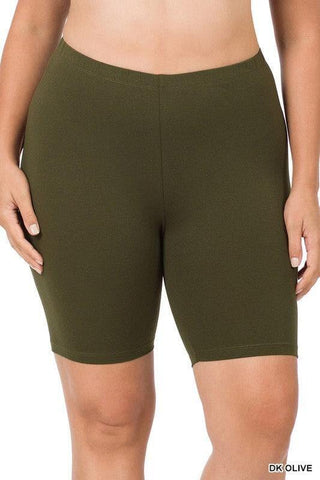 Plus Premium Cotton Biker Shorts - SwagglyLife Home & Fashion