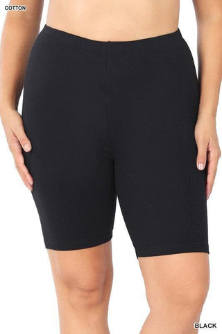 Plus Premium Cotton Biker Shorts - SwagglyLife Home & Fashion