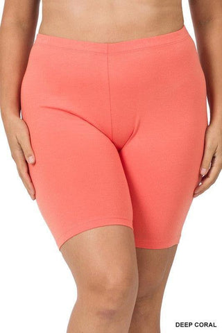 Plus Premium Cotton Biker Shorts - SwagglyLife Home & Fashion